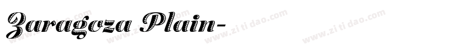 Zaragoza Plain字体转换